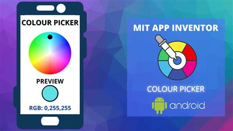 Create Colour Picker MIT App Inventor Pick Colours Canvas And