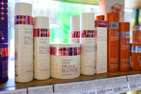 Prima Blonde Hair Products On Display In Store Shelf September