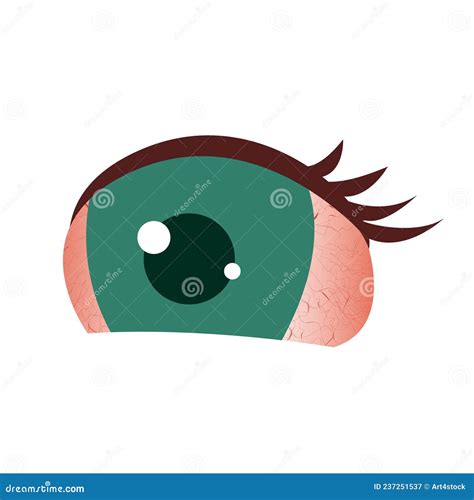 Red Eye Infected with Conjunctivitis Medical Icon Stock Vector