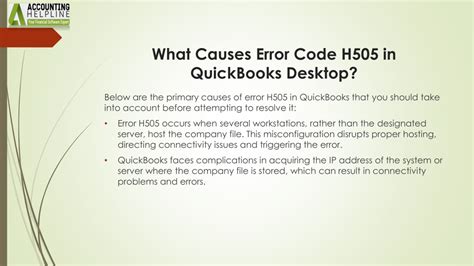 PPT Troubleshoot Error Code H505 QuickBooks Expert Solutions