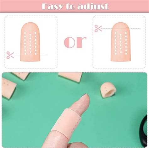 Nude Silicone Finger Caps Pcs Gel Finger Cots For Eczema Wounds Arthritis Breathable