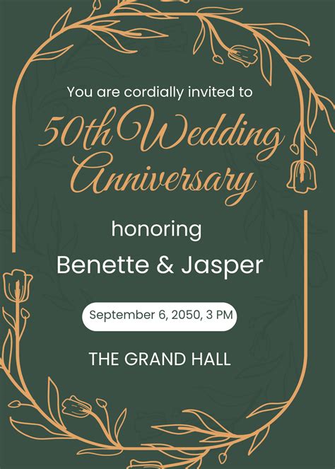 50th Wedding Anniversary Invitation Wording For Pas - Infoupdate.org