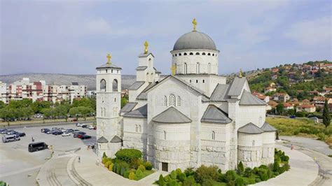 Cathedral Of The Resurrection Of Christ In Podgorica Montenegro View