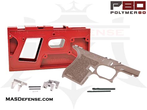 Polymer80 80 Pistol Frame Kit With Jig Sub Compact G26 G27 Pf940sc