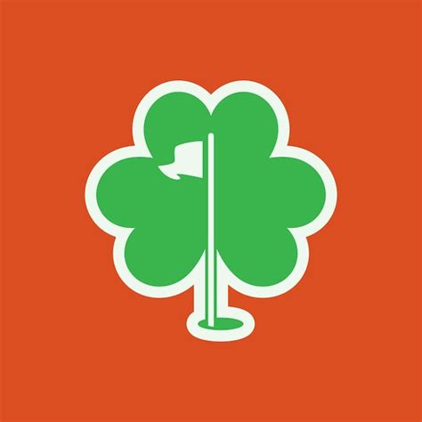 Premium Vector | Irish shamrock golf logo vector