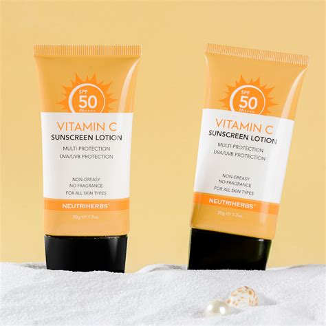 Hot Selling Protection Anti Aging Brightening Face Vitamin C Spf 50 Sunscreen China Sunscreen