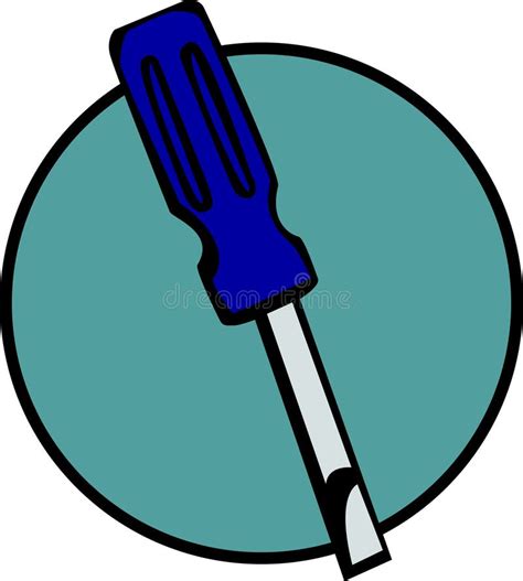 Flat Head Screwdriver Vector Illustration Stock Vector Illustration