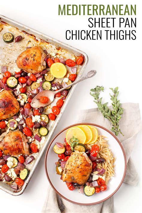 Sheet Pan Mediterranean Chicken Thighs Recipe Fannetastic Food Bloglovin’