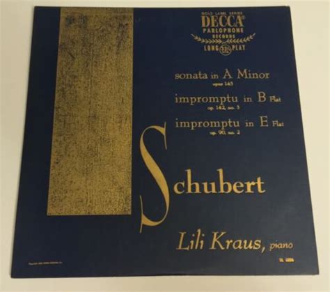 Lili Krausschubert Sonata Impromptusdecca Gold Label Lp Ebay