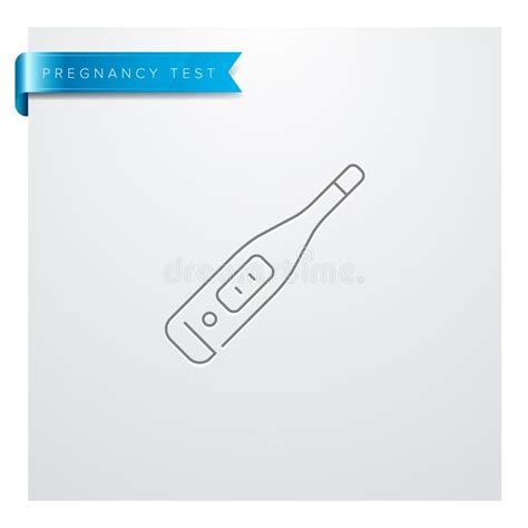 Pregnancy Test Line Icon stock illustration. Illustration of thin ...