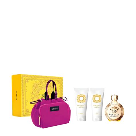 Kit Versace Eros Feminino Eau De Toilette 100ml Shower Gel 100ml Body Lotion 100ml