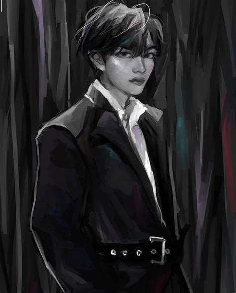 Kim Taehyung V Drawing Fanart By Ba 039 On Instagram