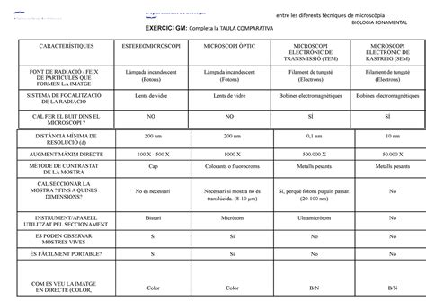 Exercicis Taula Complementaria Exercici Gm Completa La Taula