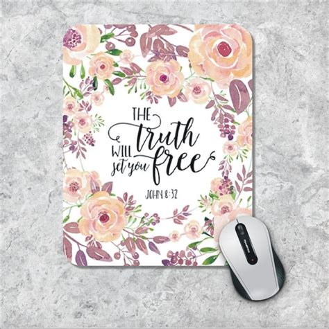 Bible Verse Mousepad Quote Mouse Pad The Truth Pad Etsy