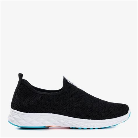 Czarne M Skie Sportowe Buty Slip On Telfer Obuwie Wielokolorowe