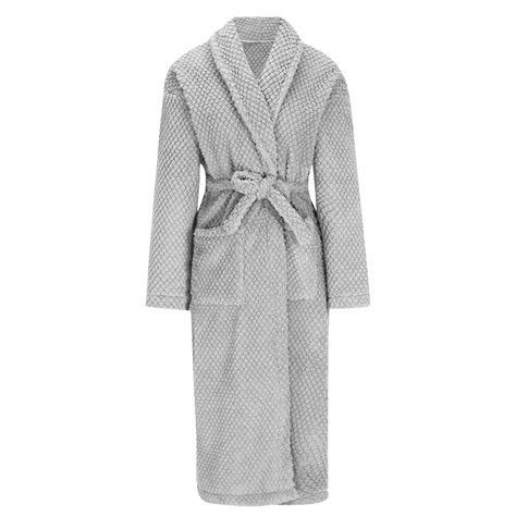 IYTR Men S Winter Bathrobe Warm And Soft Solid Shawl Collar Robes