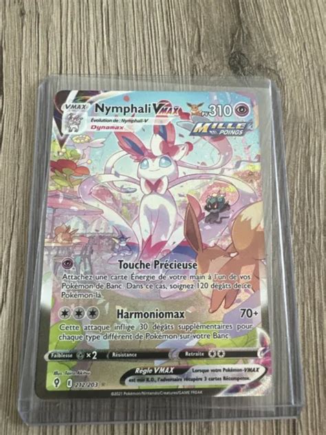 CARTE POKÉMON NYMPHALI Vmax Alternative 212 203 évolution céleste FR