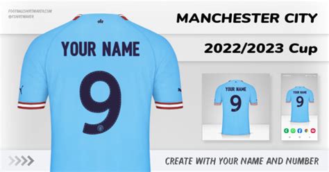 Manchester City 2022 2023 Cup Jersey Create Jersey With Your Name And Number