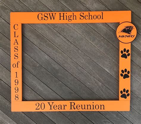 25th Class Reunion Reunion Photobooth Frame with Logo 50th High School ...