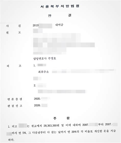 소멸시효와 대여금 반환 청구 소송 로톡