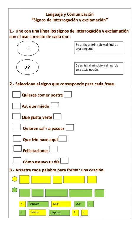 Actividad online de Signos de interrogación y exclamación para Segundo