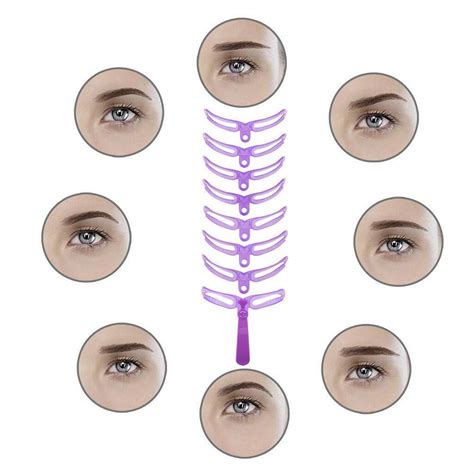 Kit Templat Shaping Eyebrow Stencil Styles Stencil Eyebrow Diy 8