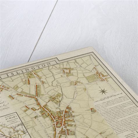 Map Of Islington London Posters And Prints By Edward And Benjamin Baker