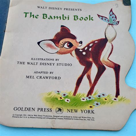 Vintage S Bambi Book Walt Disney S Bambi Book Vintage Bambi Book