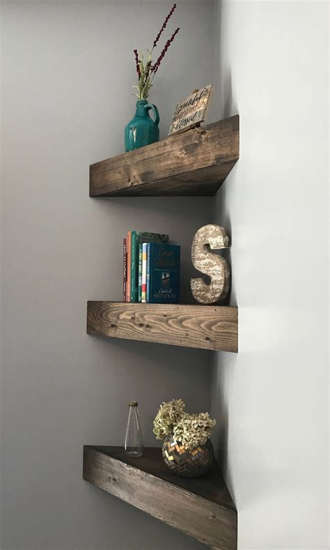 Corner Floating Shelves Corner Shelf Corner Shelves Etsy