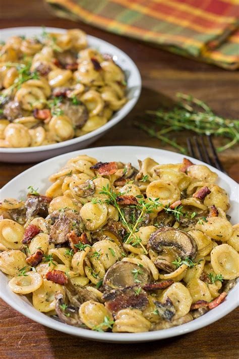 Orecchiette With Mushroom Thyme Sauce Packed With Flavor