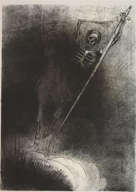 Et Celui Qui Tait Mont Dessus Se Nommait La Mort Odilon Redon Wall