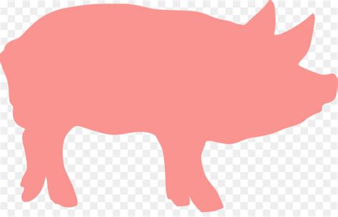 Pink Pig Silhouette