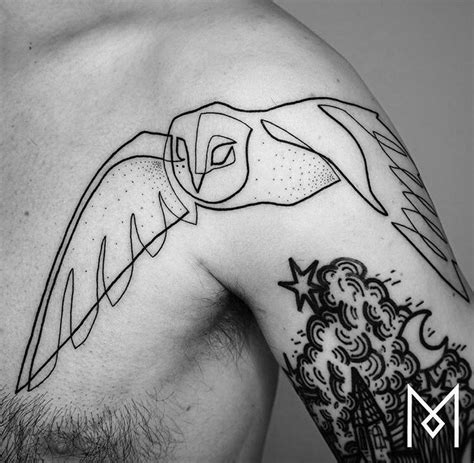 Mo Ganji Owl Mo Ganji Tattoos Cool Chest Tattoos