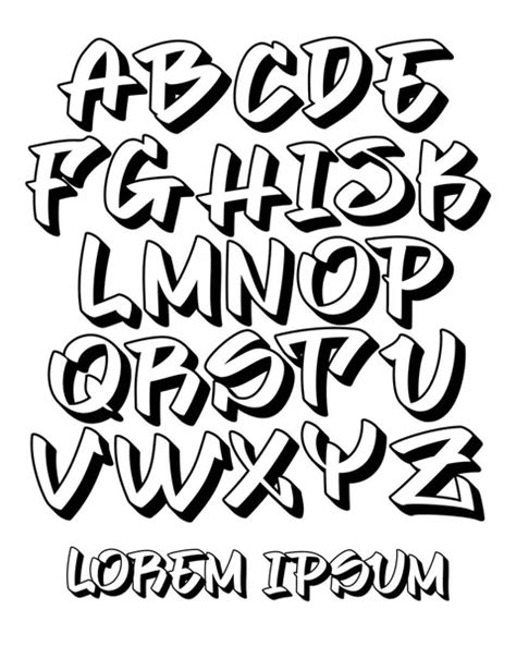 Vectorial Font Graffiti Hand Written Style Capital Letters Alphabet