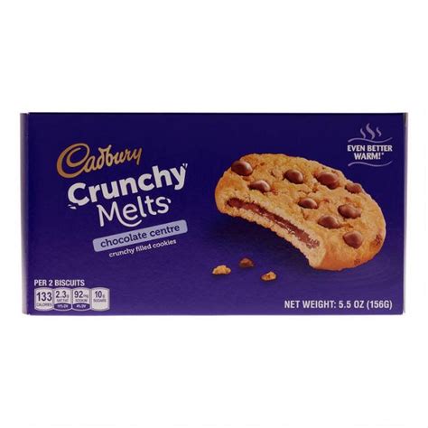 CADBURY Crunchy Melts Chocolate Centre Chocolate Chip Cookies 156