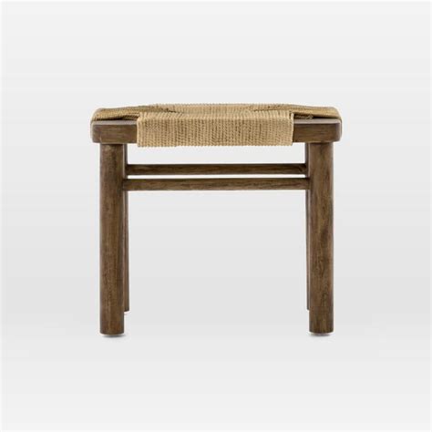 Mahogany Woven Rope Stool Stool Oversized Furniture Mahogany Wood