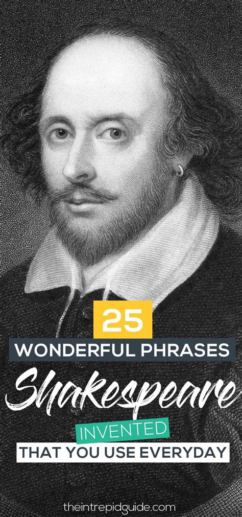 25 Wonderful Phrases Shakespeare Invented That We Use Everyday