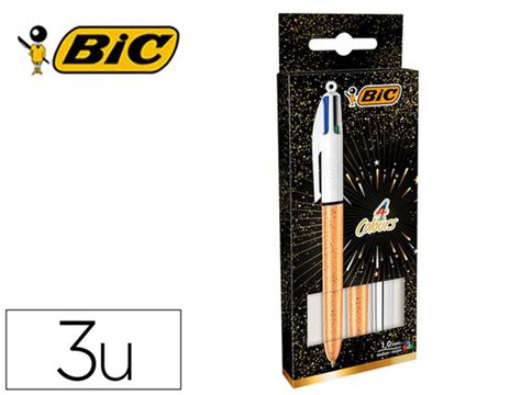 Boligrafo Bic Cuatro Colores Set Regalo Aniversario Unidades Shine