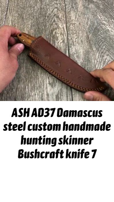 ASH AD37 Damascus Steel Custom Handmade Hunting Skinner Bushcraft Knife