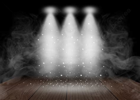 Spotlight Smoke Three Beam Stage Light Effect Background, Spotlight, Stage, Floor Background ...