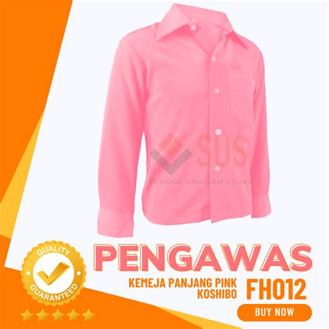 KEMEJA PENGAWAS LENGAN PANJANG PINK LICIN KOSHIBO FH012 Shopee Malaysia