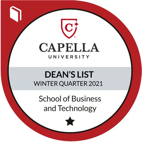 Deans List School Of Business And Technology Winter 2021 Credly