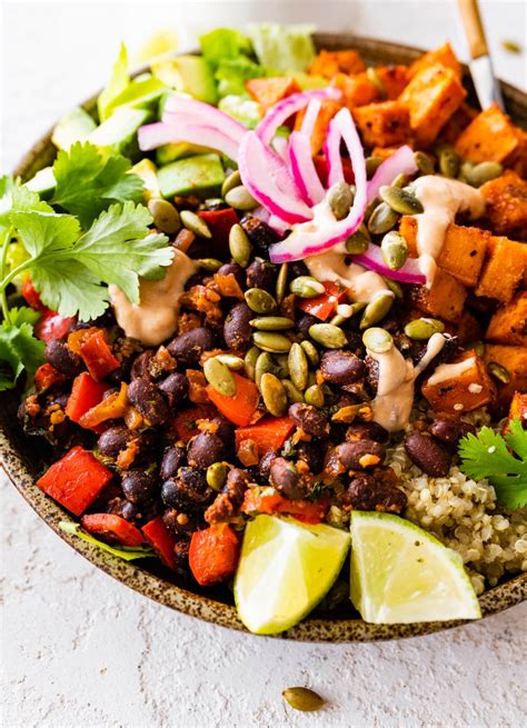 Roasted Sweet Potato Black Bean Bowl Two Peas And Their Pod