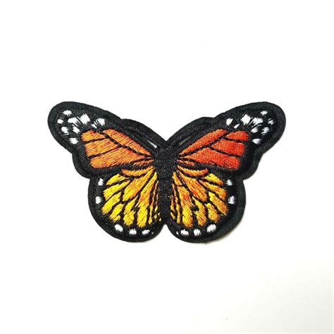 Large Monarch Butterfly Patch Iron On Sew On Embroidered Etsy