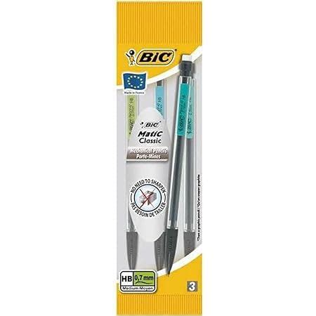 Bic Matic Original Porte Mines Mm Hb Couleurs Assorties Pochette