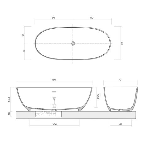 Ванна отдельностоящая Arbi SOLAR 160,3 x 70 x 57,5 см A888 – фото ...