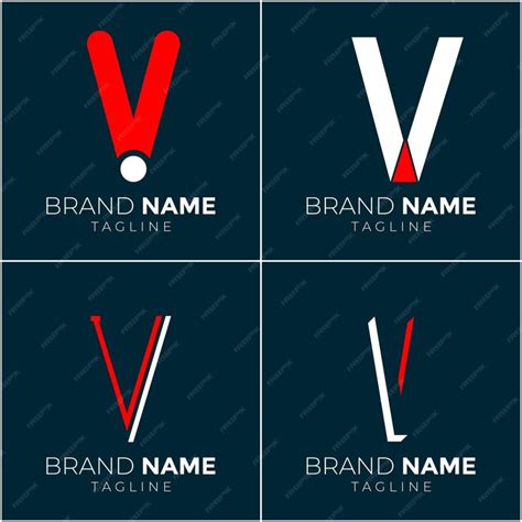 Premium Vector V Logo Design Collection