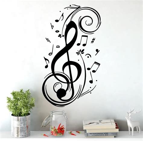 Adesivo Decorativo De Parede Notas Musicais Musica Elo