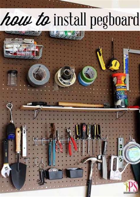 How To Install Pegboard Pegboard Garage Garage Organization Diy Garage