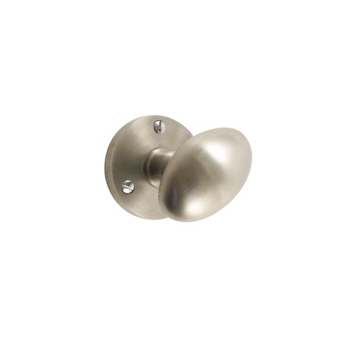 Satin Nickel Effect Internal Round Latch Door Knob 1 Set Departments Diy At Bandq